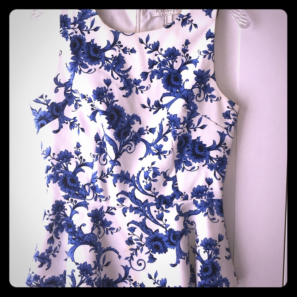 Forever 21 floral peplum top
